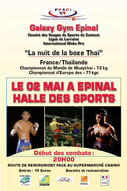 Nuit de la boxe thailande - France Thaïlande