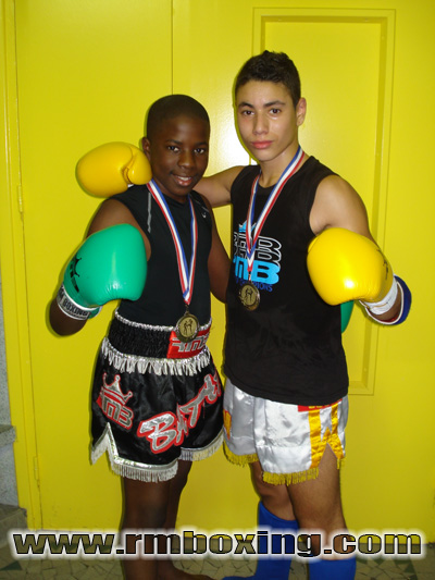 Nos deux Deux jeunes Champions Educatif Sadio bathily et imad soukal du rmboxing son devenu champion de france éducatif à japy