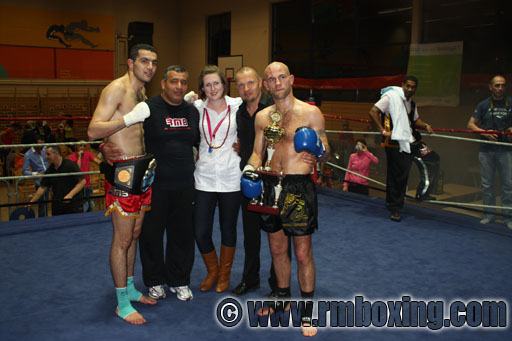 Sofian Seboussi (RMBOXING), Rachid Saadi (RMB), Emilie Michel, Eric Jacquet et Kevin Haas