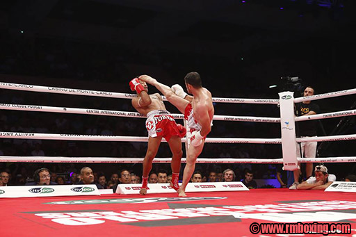 Yetkin Ozkul RMBOXING vs Pakorn Sakyothin au championnat monde à Monte Carlo