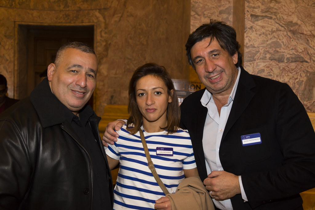 Rachid Saadi, Lailla Akounad et Emilio Fernandez CEO Europe du groupe WFS