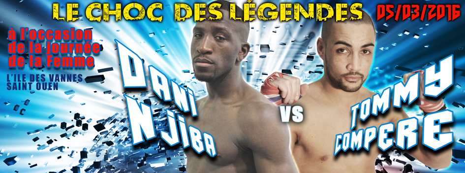 Dani NJiba VS Tommy Compere au choc des légendes 2016 organisé par le rmboxing