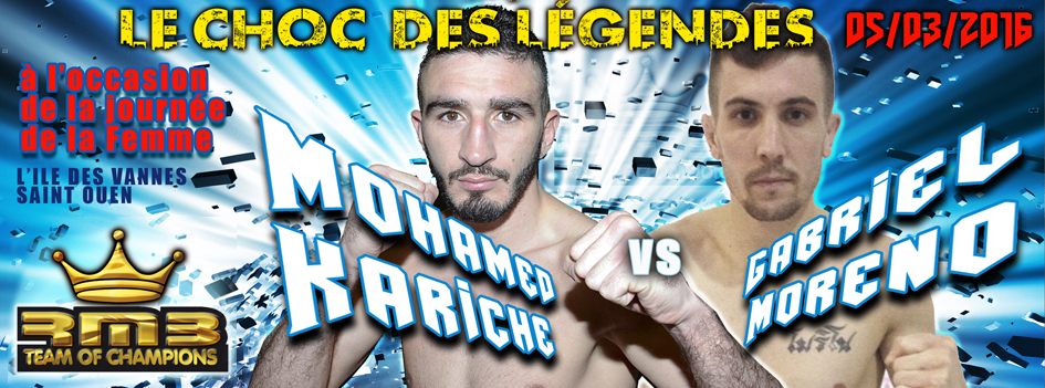 Mohamed Kariche VS Gabriel Moreno au choc des légendes 2016 organisé par le rmboxing