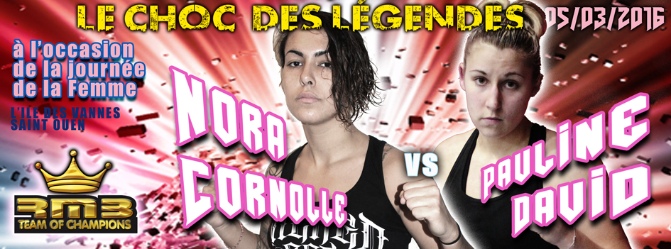 Nora Cornolle VS Pauline David au choc des légendes 2016 organisé par le rmboxing