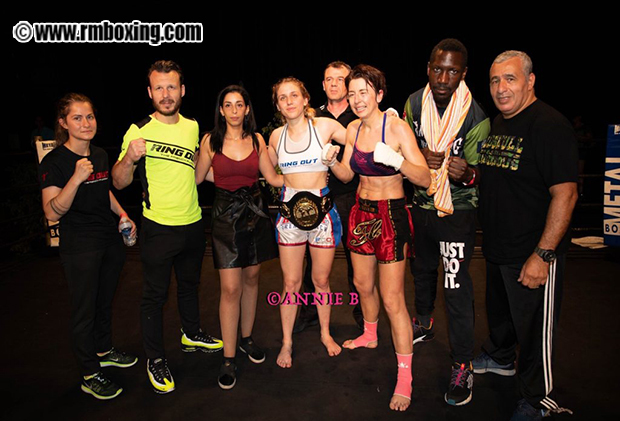 Florence Delaroche RMBOXING Rachid Saadi Sekou Dembele Mimi Carviguant Championne de France FFKMDA